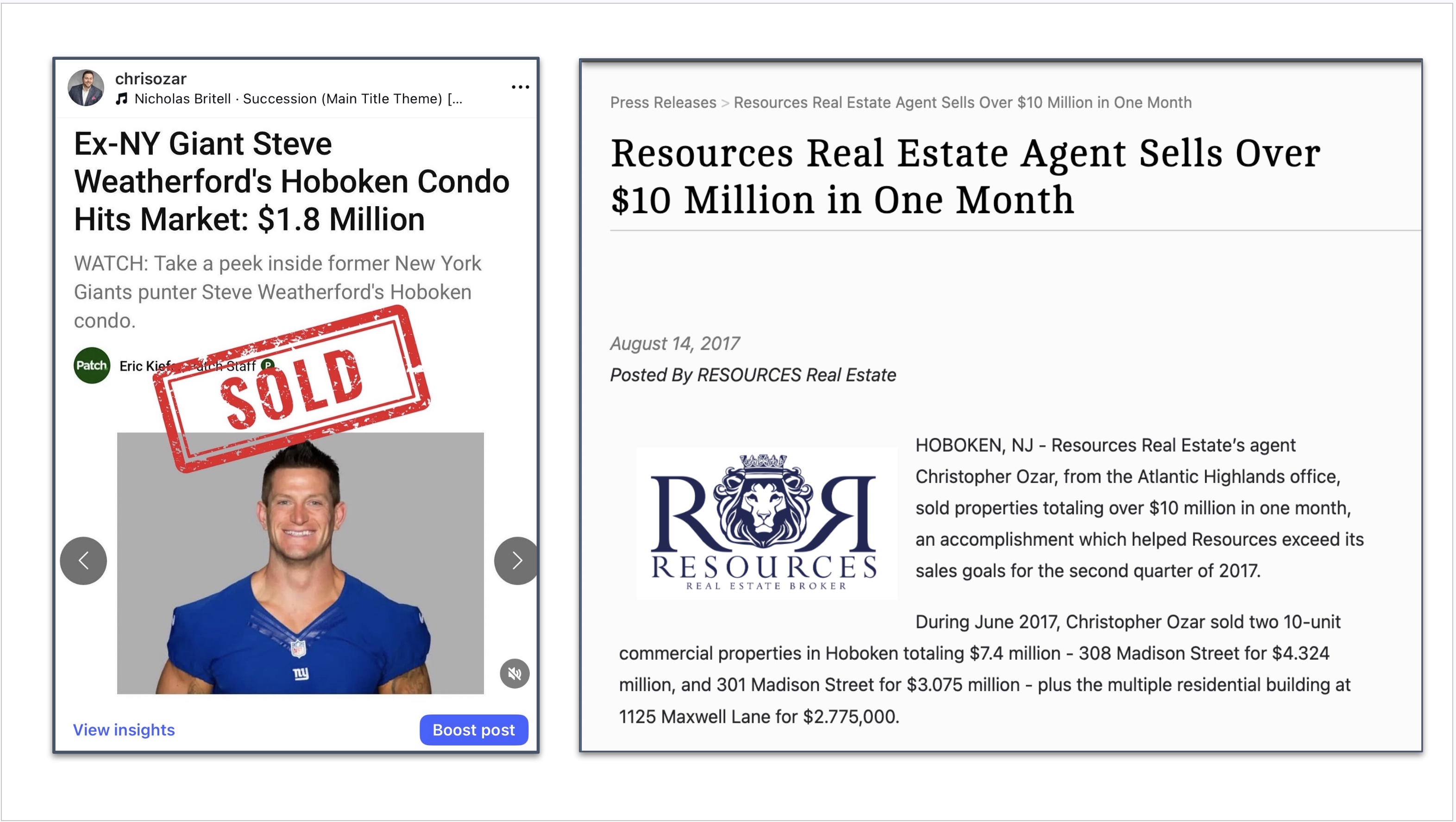 Press release: Resources Real Estate agent sells over $10 million in one month